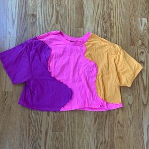 Wild Fable Multicolor Wave Crop Top